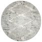 Radici USA Davide Geometric 7"10" Round Grey Area Rug, , large
