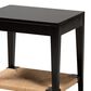 Baxton Studio Freya End Table in Black and Natural Brown, , large