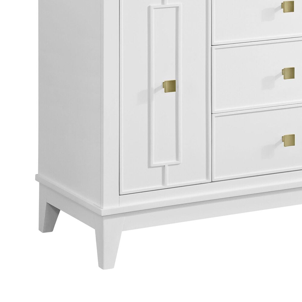 37B Kinsale 48" Single Bathroom Vanity Cabinet in Bright White with White Composite Stone Top and Backsplash, , large