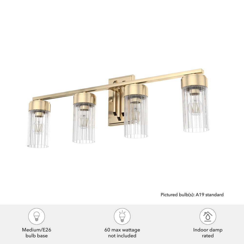Hunter Gatz 4-Light Vanity in Alturas Gold, , large