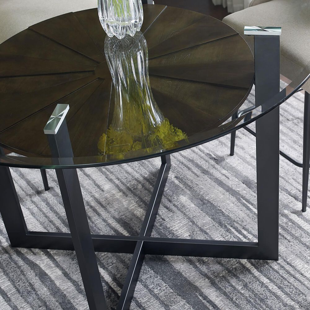 Steve Silver Owen 48&quot; Counter Height Table in Carmel/Silver, , large
