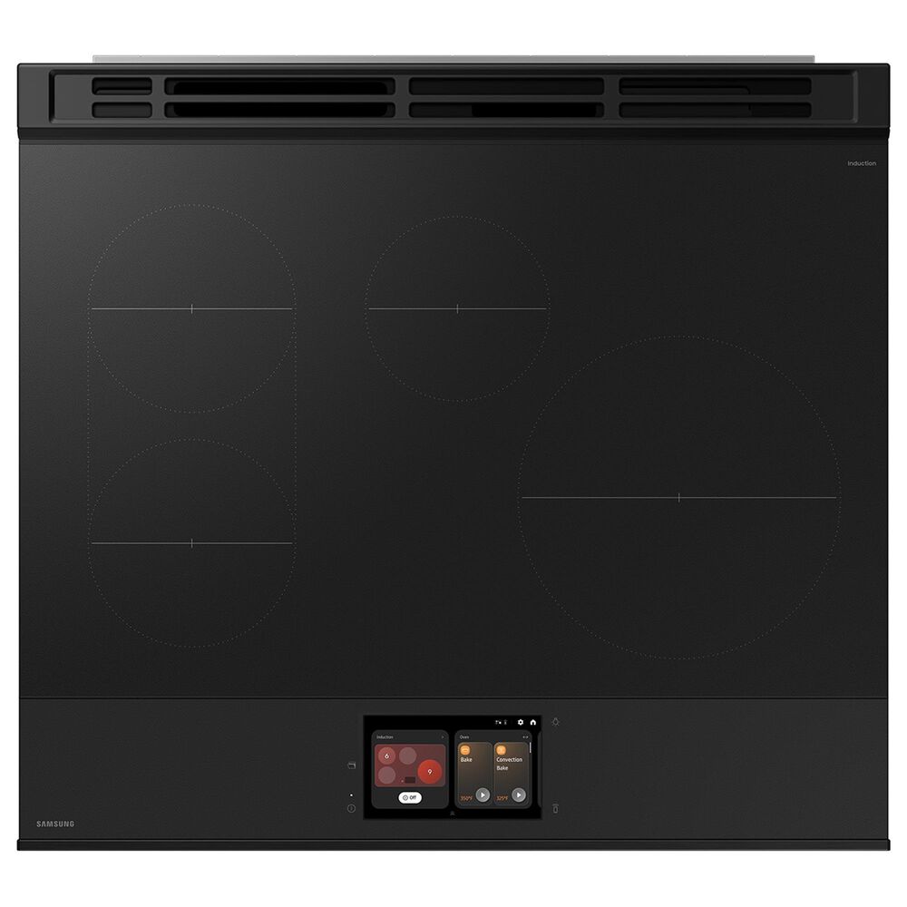 Samsung Bespoke 2-Piece Kitchen Package with 6.3 Cu. Ft. Slide-In Induction Range and 2.1 Cu. Ft. Over-the-Range Microwave in White, , large