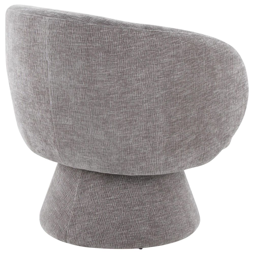 LumiSource Fran Swivel Accent Chair in Grey, , large