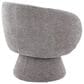 LumiSource Fran Swivel Accent Chair in Grey, , large