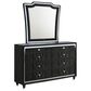 Pacific Landing Lorient Glam Dresser and Mirror in Black, , large