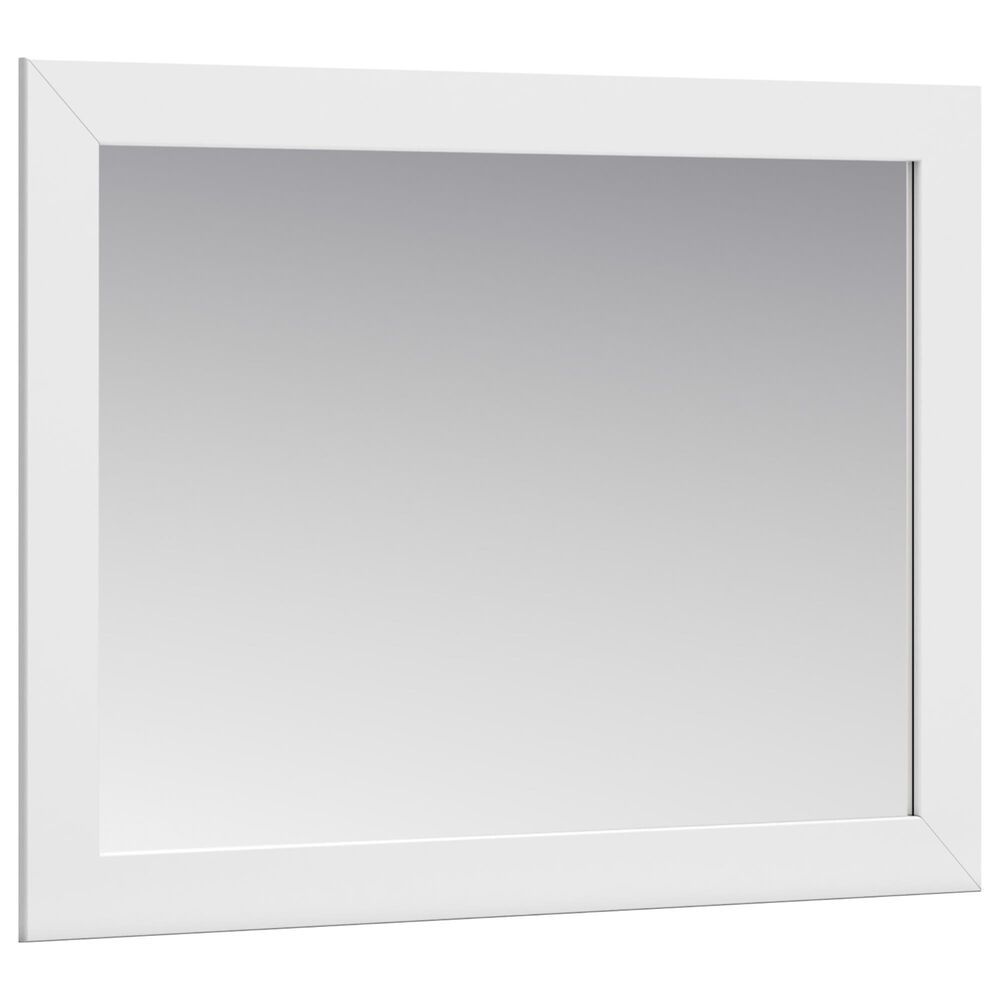 Ashley Charbitt Rectangular Mirror in Matte White, , large