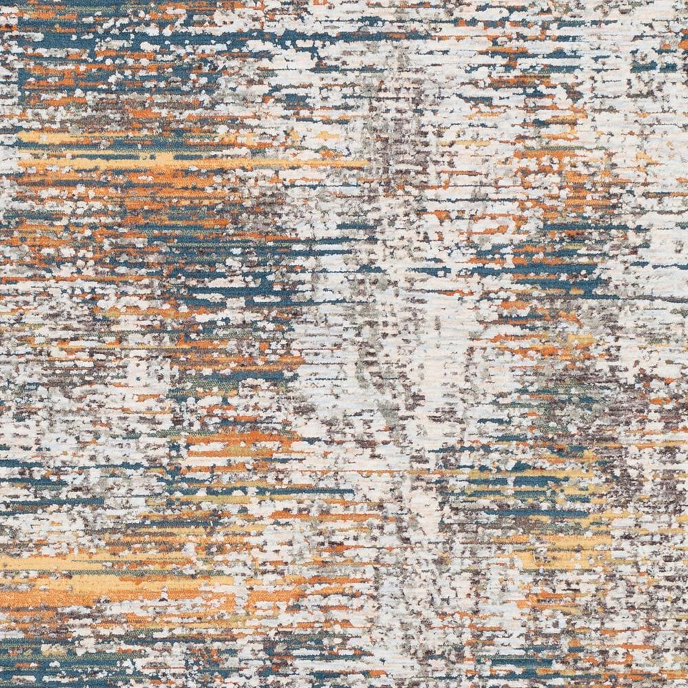 Surya Presidential Blue, Orange, Saffron, Ice Blue, Dusty Sage, Charcoal, Ivory, Wheat, Light Olive and Gray 11&#39;6&quot; x 15&#39;6&quot; Area Rug, , large