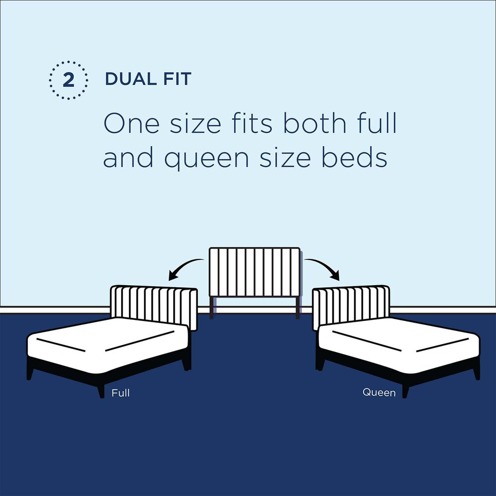 Modway Reese Upholstered Linen Fabric Full/Queen Headboard in Azure, , large