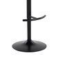 LumiSource Symphony Swivel Adjustable Bar Stool with Grey Upholstery in Walnut and Black (Set of 2), , large