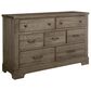 Viceray Collections Cool Rustic 7-Drawer Dresser in Stone Grey, , large