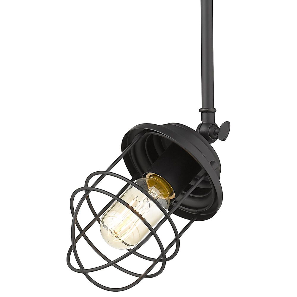 Golden Lighting Seaport 1-Light Mini Pendant in Matte Black, , large