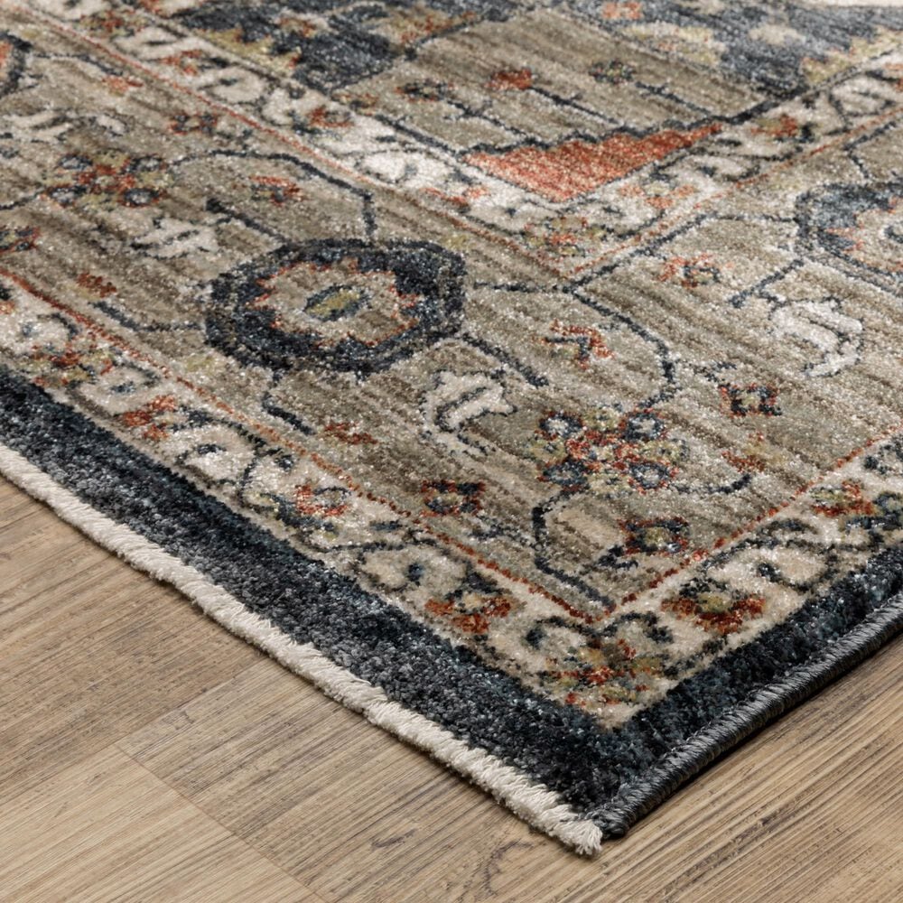 Oriental Weavers Eliana Brown and Blue 2&#39;3&quot; x 7&#39;6&quot; Runner, , large