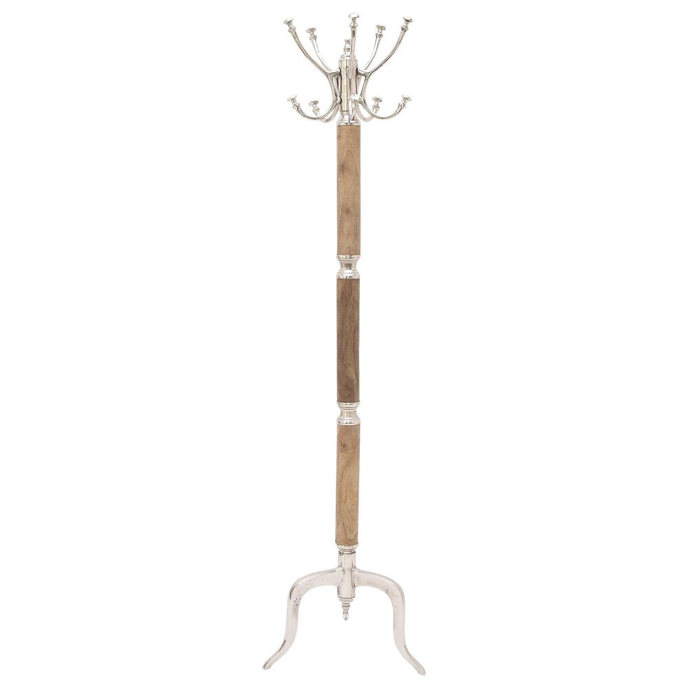 Maple and Jade 72" x 19" Coat Rack in Silver, , large