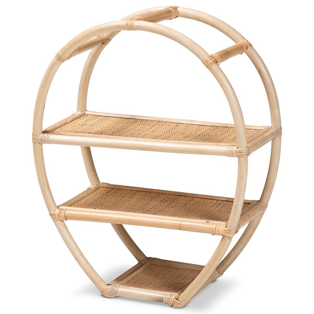 Baxton Studio Ruana 3-Tier Display Shelf in Natural Brown, , large