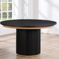 Steve Silver Magnolia Pedestal Dining Table in Black, , large