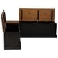 Linon Home Decor Tobin Backless Nook in Black, , large