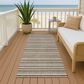 Dalyn Rug Company Soft Essentials Striped Chocolate 2"3" x 7"6" Indoor/Outdoor Runner, , large