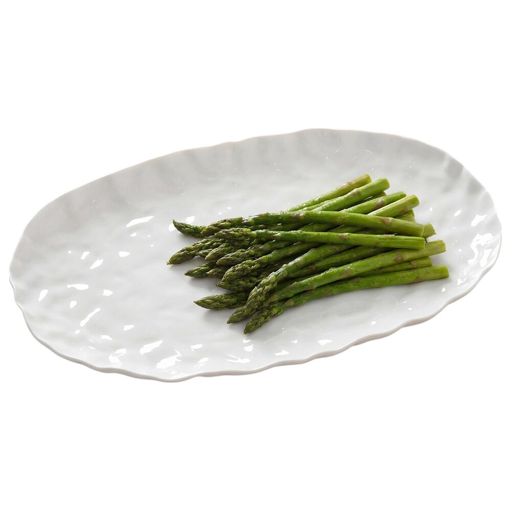 Pampa Bay Willow Large Oval Platter in White, , large