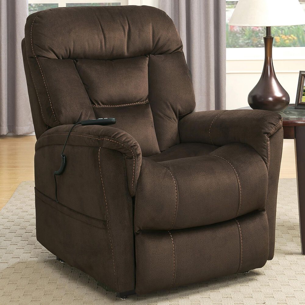 Accentric Approach Lift Chair in Brown, , large