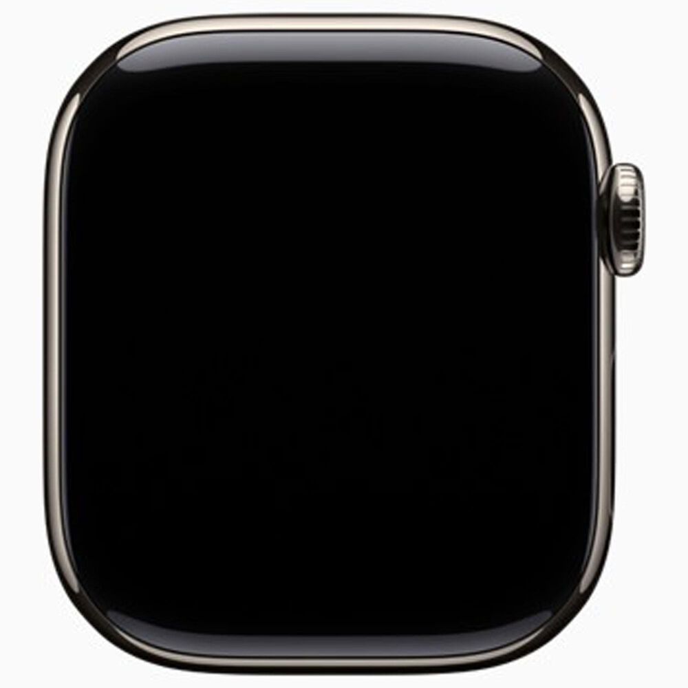 Apple Watch Series 11 (GPS+Cellular) 42mm Titanium Case with Stone Gray Sport Band - S/M in Natural and 2-Year AppleCare+, , large