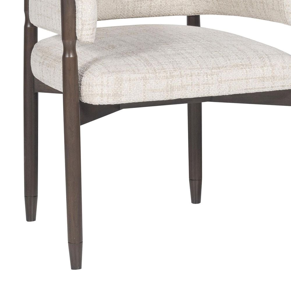 Vanguard Furniture Rendition Stocked Arm Chair with Reynolds Linen Upholstery in Peppercorn, , large