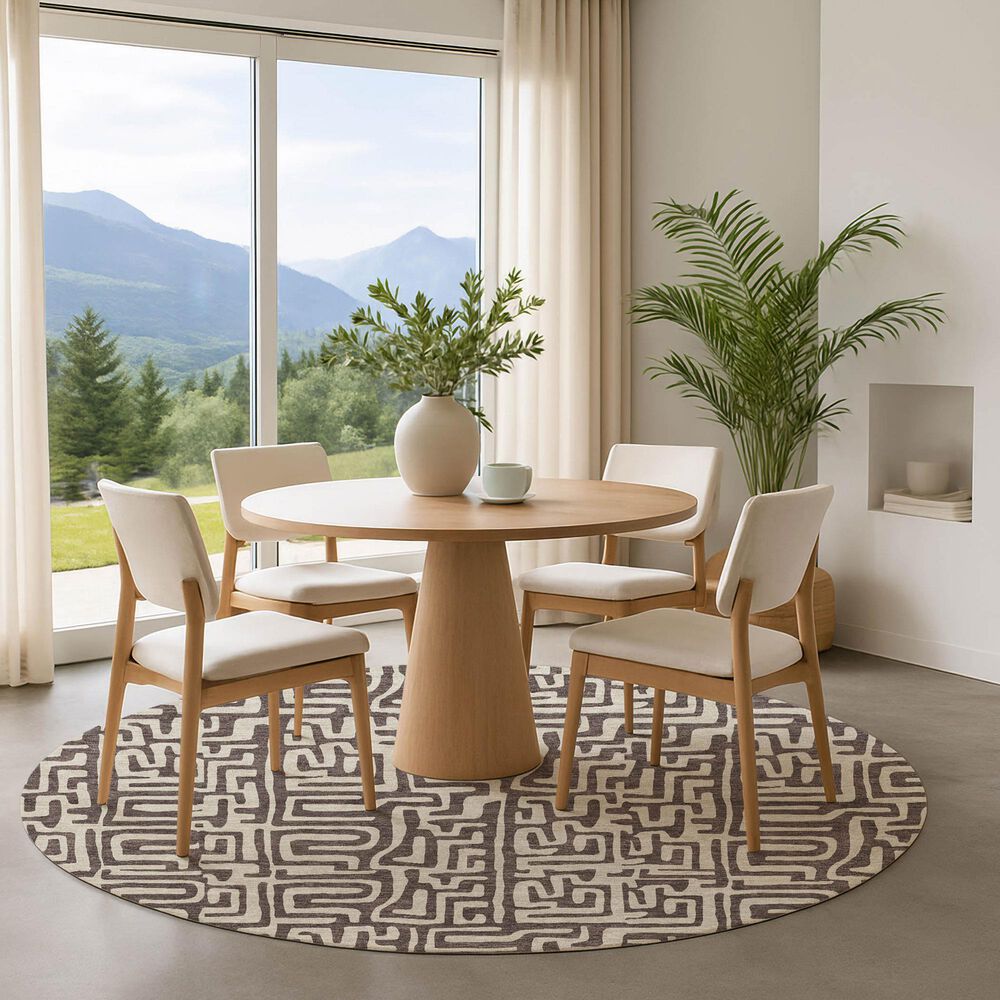 Dalyn Rug Company The Reserve TR1 Chocolate 8&#39; Round Indoor/Outdoor Area Rug, , large
