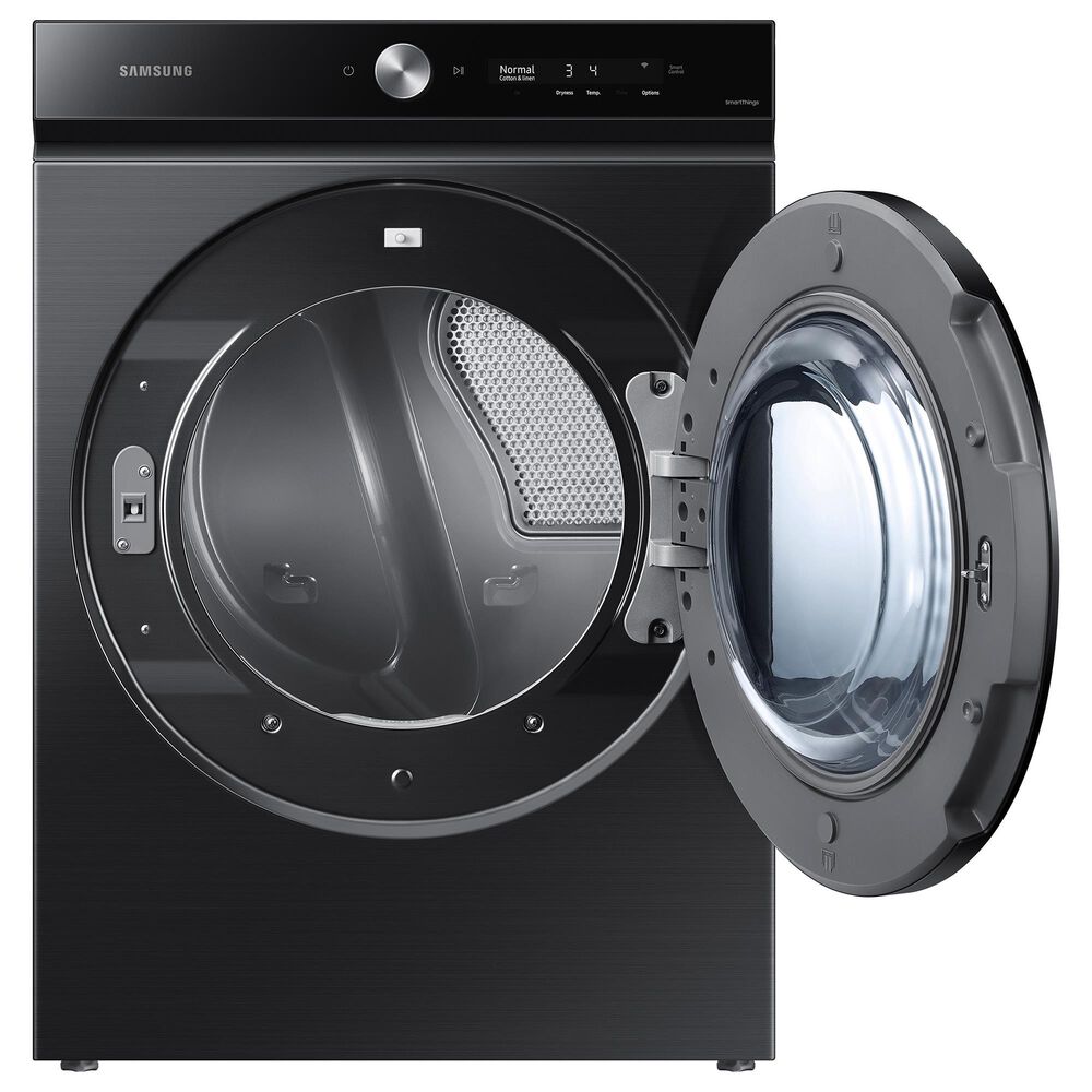 Samsung Bespoke 5.3 Cu. Ft. Front Load Washer and 7.6 Cu. Ft. Electric Dryer Laundry Pair with Stacking Kit in Brushed Black, , large