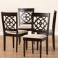 Baxton Studio Renaud Side Chair with Sand Cushion in Espresso Brown (Set of 4), , large