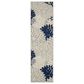 Nourison Aloha ALH05 2" x 6" Ivory and Navy Indoor/Outdoor Runner, , large