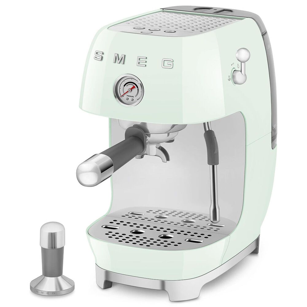 SMEG Retro Style 47 Oz Espresso and Cold Brew Coffee Machine in Pastel Green, , large