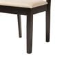 Baxton Studio Nicolette Side Chair with Sand Cushion in Dark Brown (Set of 2), , large