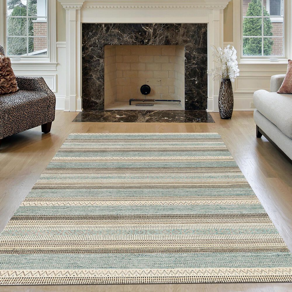 Radici USA Sondrio 9&#39; x 12&#39; Light Blue Area Rug, , large