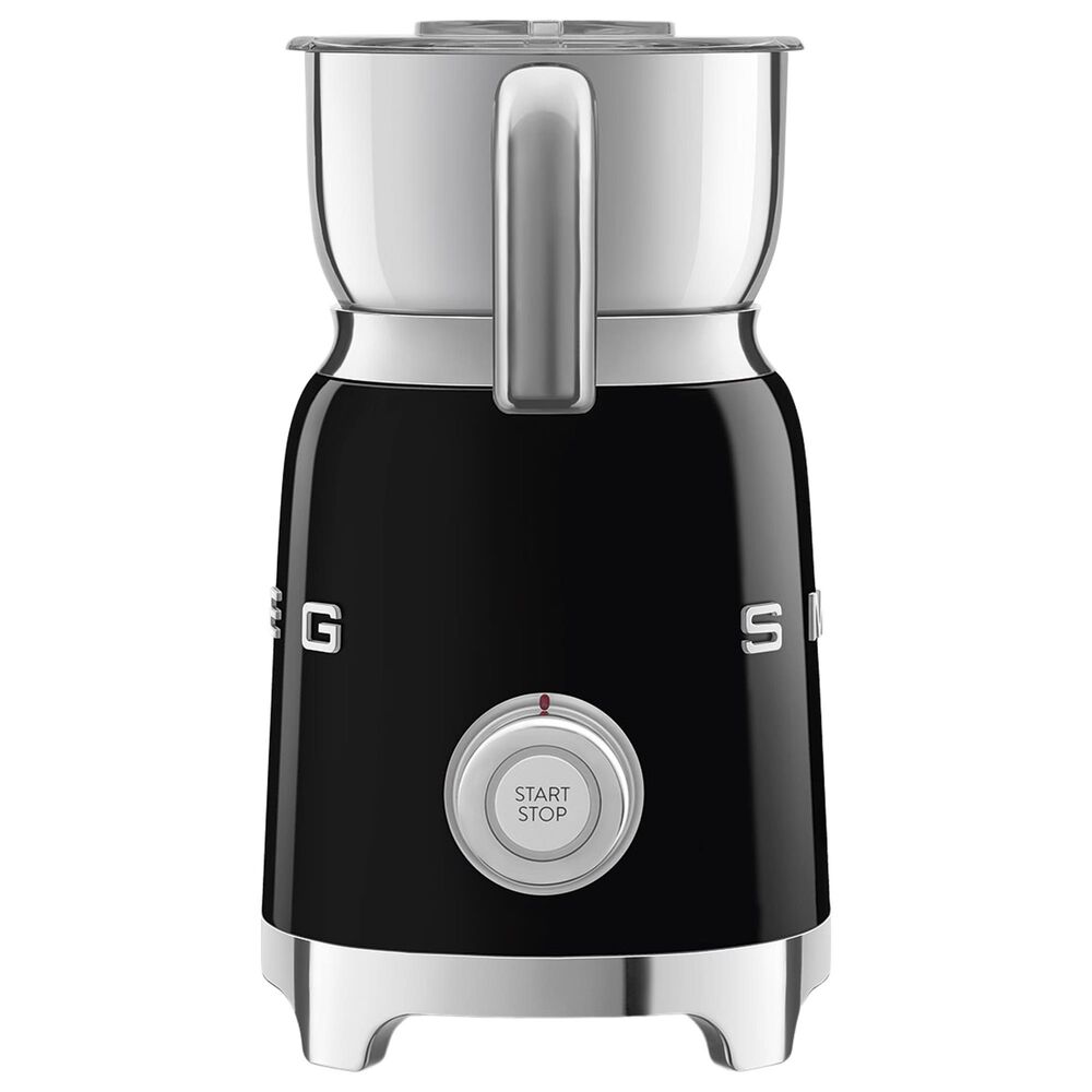 Smeg 20 Oz Retro Style Milk Frother in Black and Polished Chrome, , large