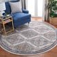 Safavieh Oregon ORE885 6"7" Round Grey and Ivory Area Rug, , large