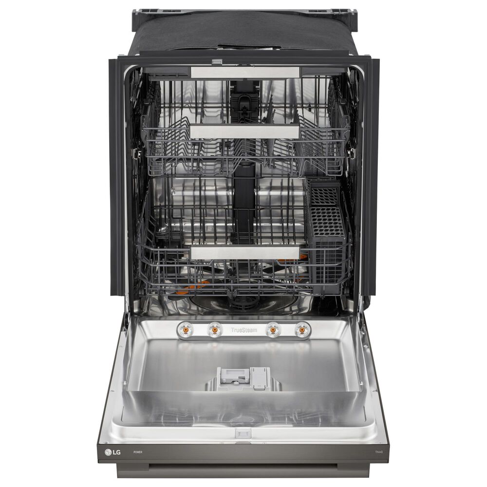 LG 24" Built-In Bar Handle Dishwasher with 3rd Rack in Black Stainless Steel, , large