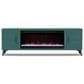 Legends Home Malibu 78" Fireplace TV Stand in Teal and Black, , large