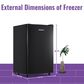 HOMLUX 3.2 Cu. Ft. Single Door Upright Freezer in Black, , large