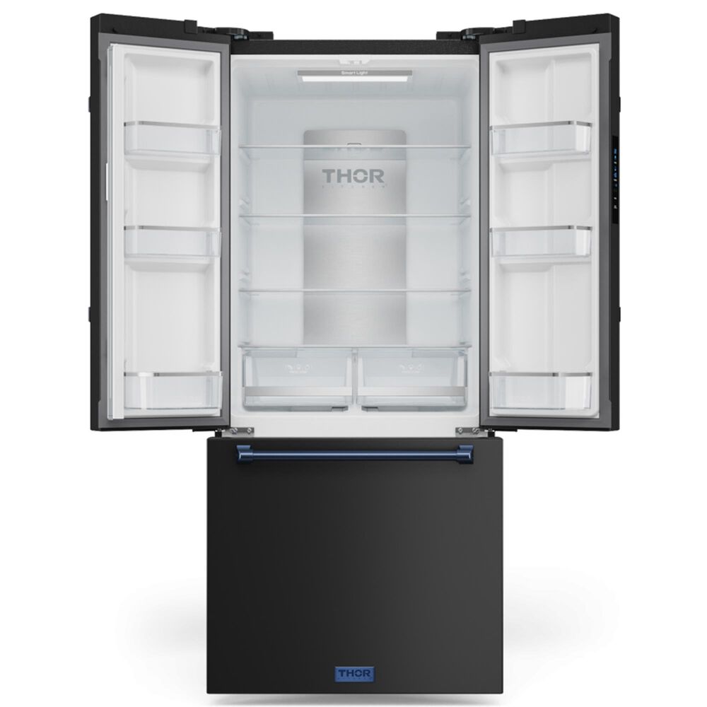 THOR KITCHEN 3-Piece Kitchen Package with 17.5 Cu. Ft. French-Door Refrigerator in Black and Navy Blue, , large