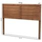 Baxton Studio Seren King Panel Headboard in Walnut Brown, , large