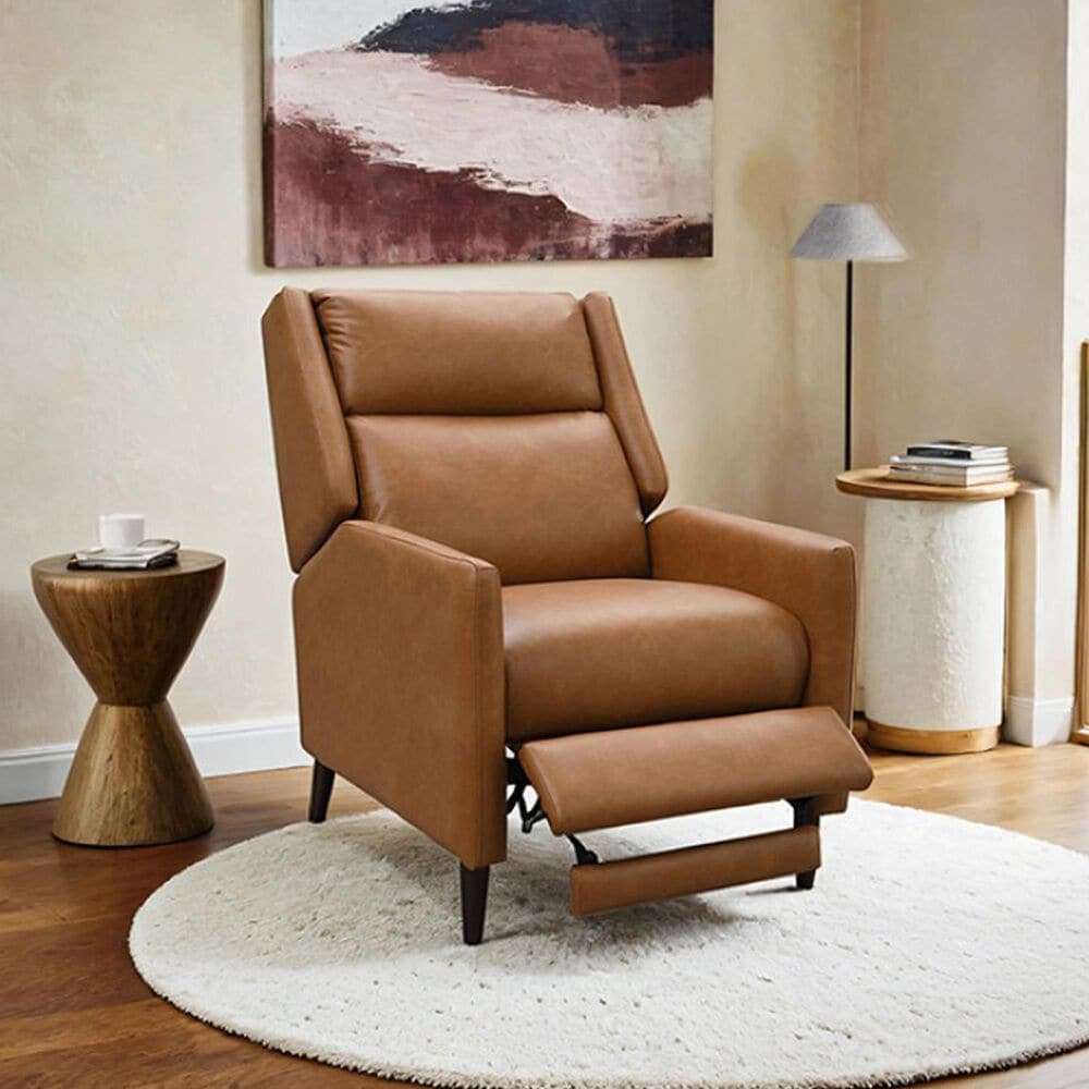 Furniture of America Psyche Push Back Recliner in Brown, , large