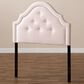 Baxton Studio Cora Twin Upholstered Panel Headboard in Light Pink, , large