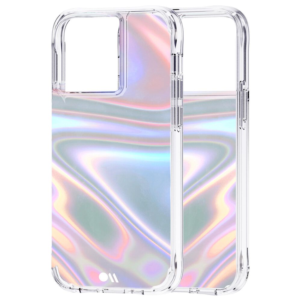 Case-Mate Iridescent Case with MicroPel for Apple iPhone 13 Pro in Soap Bubble, , large