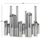 Maple and Jade Organ Pipe Tube Decorative Vase in Polished Silver, , large
