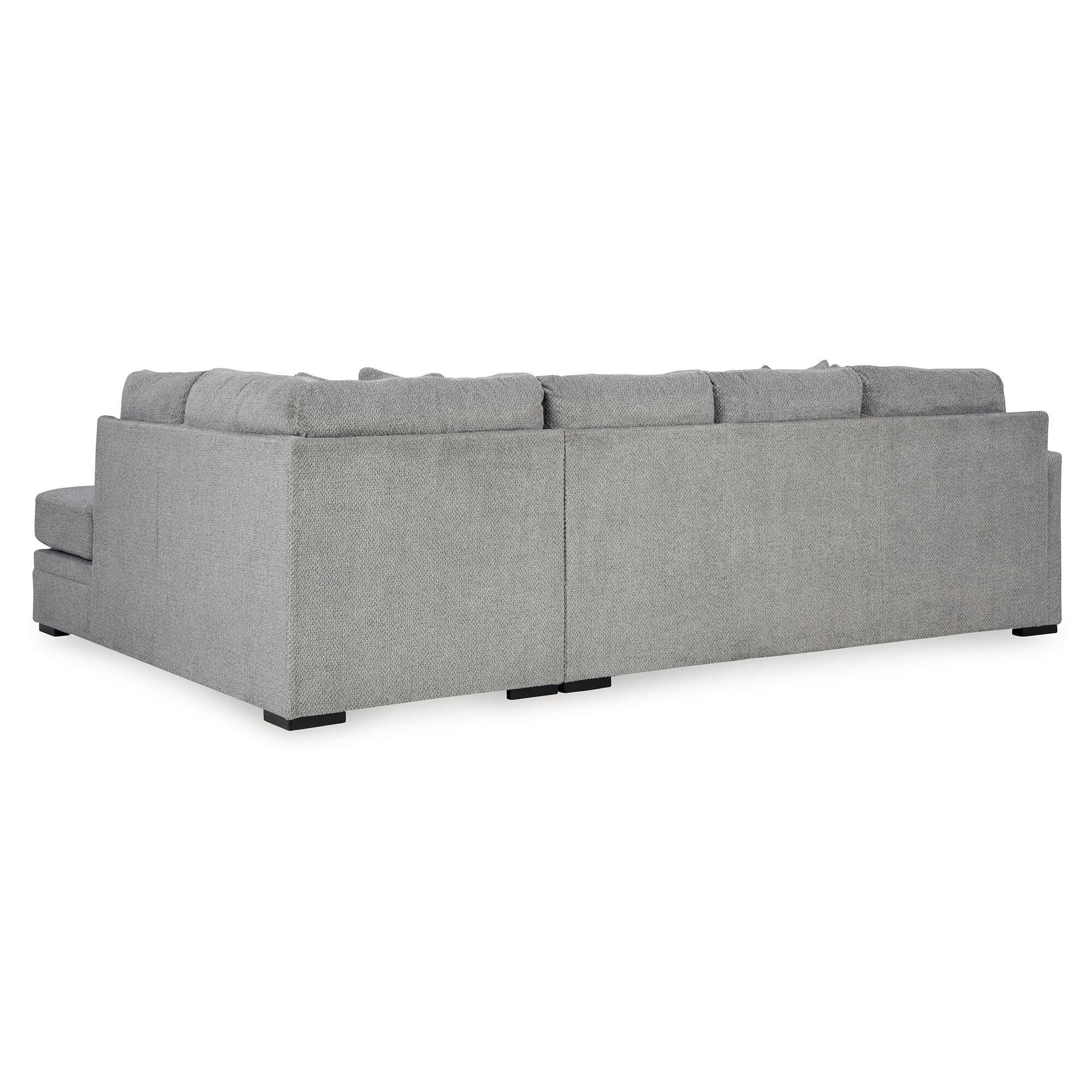 Kerri charcoal 2 piece sectional outlet with left arm facing chaise