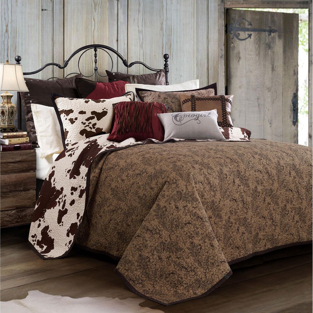 HiEnd Accents Elsa 3-Piece Full/Queen Quilt Set in Brown, , large