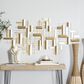 Maple and Jade 30" x 60" Geometric 3D Stripes Wall Decor in Matte Gold, , large