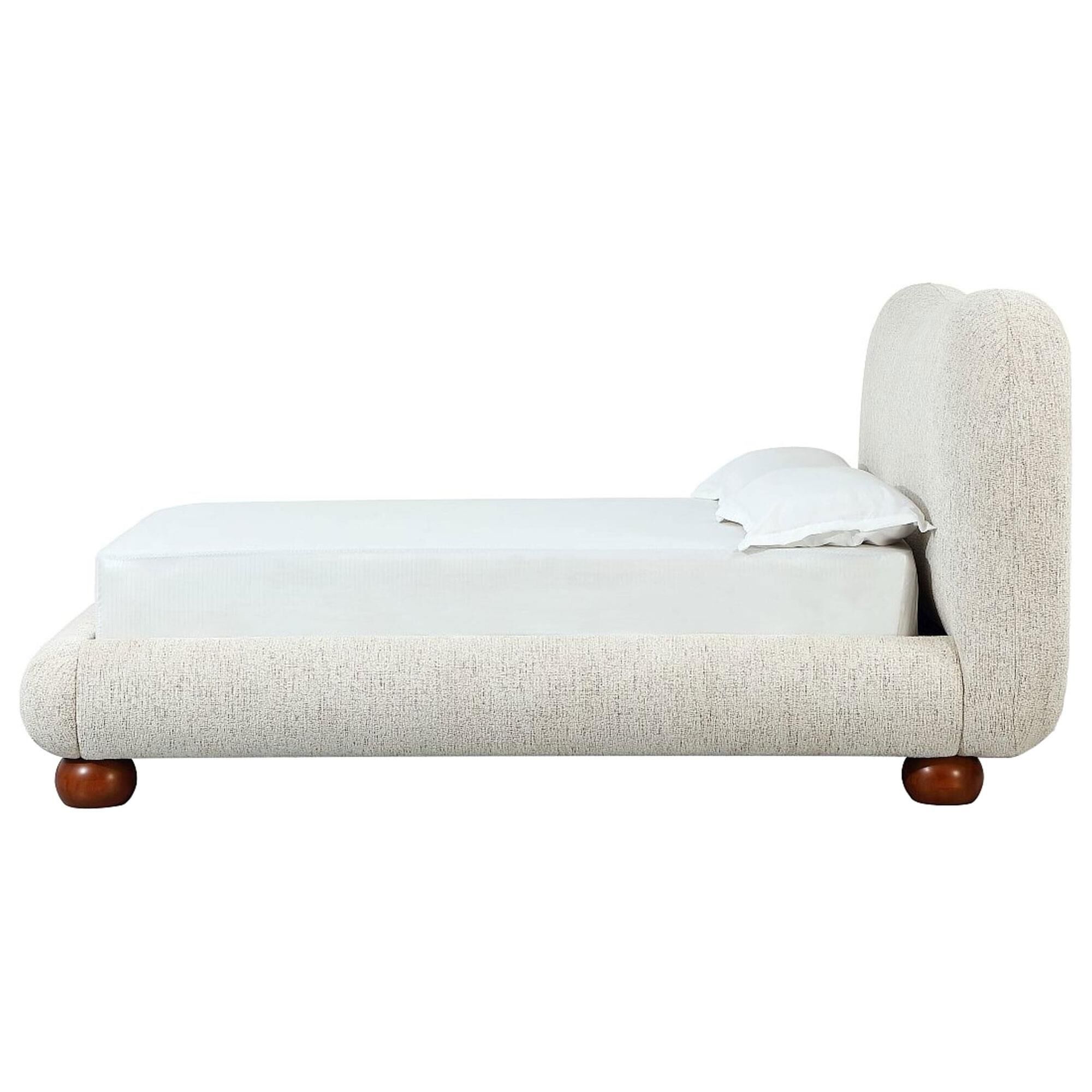 37B Anansi Afra Eastern King Upholstered Platform Bed in Chinchilla