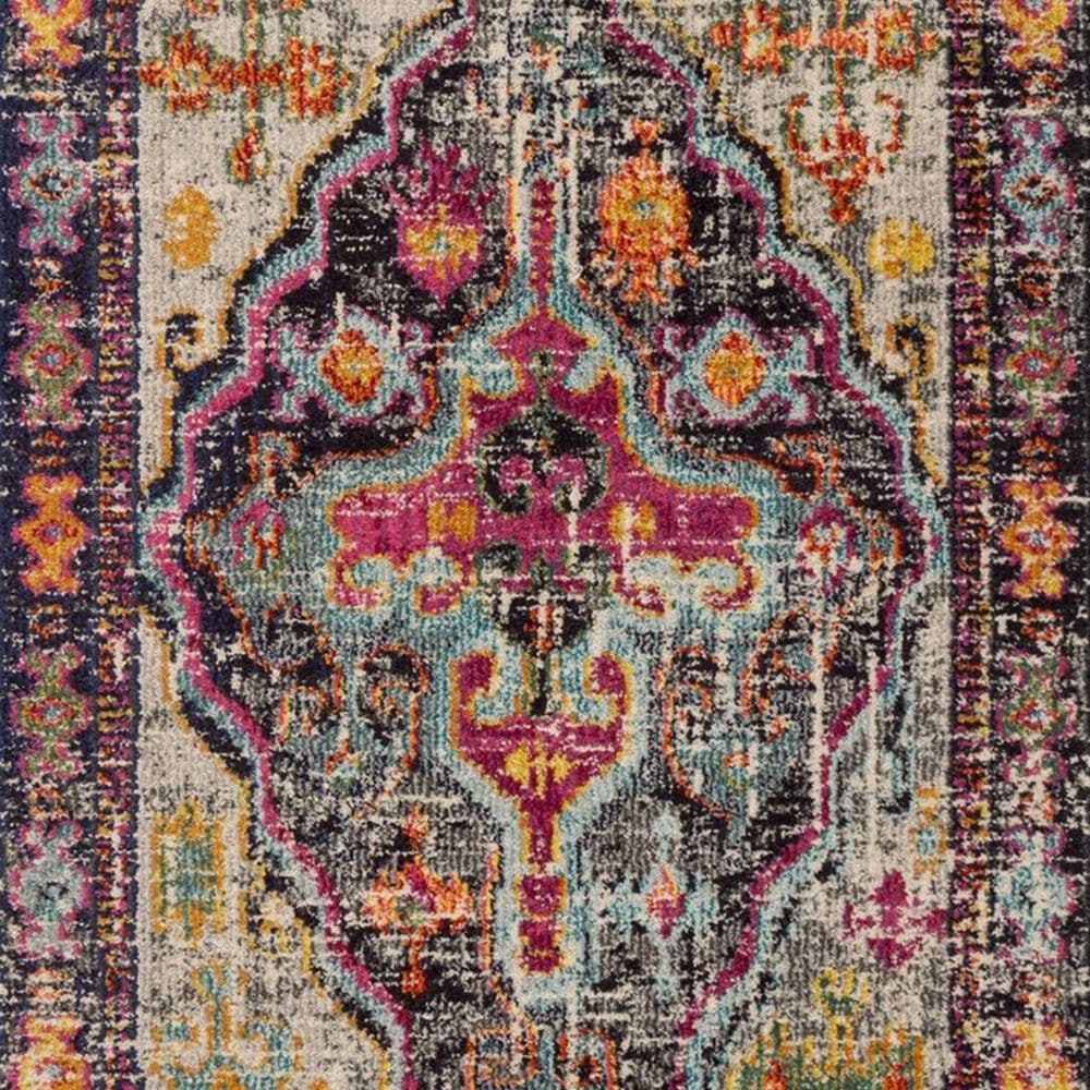 Safavieh Monaco MNC247R-28 2&#39;2&quot; x 8&#39; Grey/Fuchsia Runner, , large
