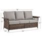 Sunwell Garden Patio Wicker Sofa in Gray, , large