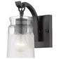 Golden Lighting Travers 1-Light Bath Vanity in Matte Black, , large